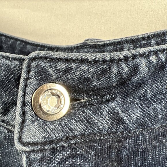 Dream Jeannes Quacker Factory Women's Lightweight Jeans Size 4 Dark Wash Stretch - Picture 3 of 10